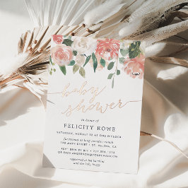 Invitation En Aluminium Floral du milieu de l'été | BABY SHOWER