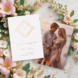 Invitation En Aluminium Floral Ornate Frame Diamond Shape Wedding Initials