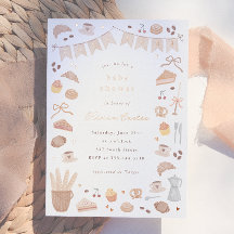 Foil Cafe Bebe Aquarelle Baby Shower