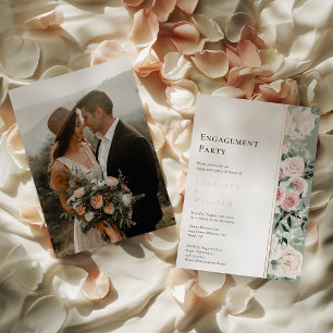 Invitation En Aluminium FOIL Dusty Rose Gold Modern Photo Party