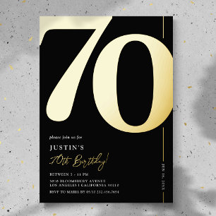 Invitation En Aluminium Foilée pour une fête d'anniversaire élégante pour 