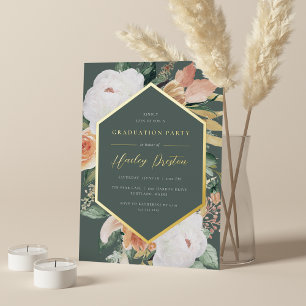 Invitation En Aluminium Forêt Desert Floral Graduation Party