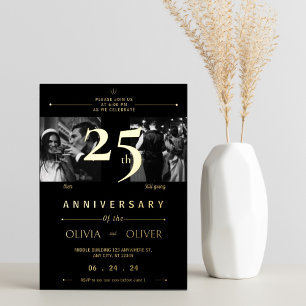 Invitation En Aluminium Funny 25ème anniversaire de Mariage alors et maint