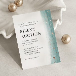 Invitation En Aluminium Gala de coup de pinceau vert élégant et vente aux