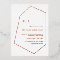 Gem Mariage simple Géométrique Real Rose Gold
