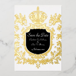 Invitation En Aluminium Gold Enregistrer la date, Mariage,
