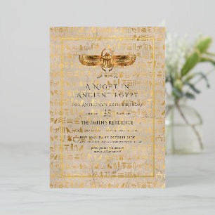 Invitation En Aluminium Gold Foil parti