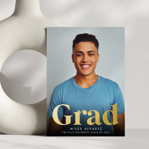 Invitation En Aluminium Grad de l'huile Diplôme photo vertical