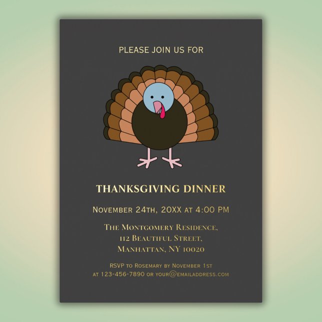 Invitation En Aluminium Grateful Blessed Bon thanksgiving Friendsgiving (Créateur téléchargé)