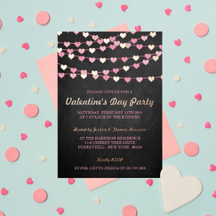 Invitation En Aluminium Hanging String Love Hearts Saint-Valentin