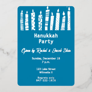 Invitation En Aluminium Hanoukka menorah