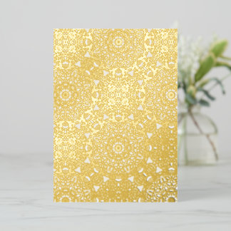 Invitation En Aluminium Heavenly Flower Power Foil Notecard