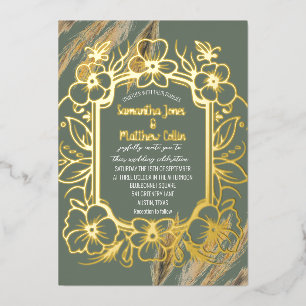 Invitation En Aluminium Herbe des Pampas Vert Sauge Bohème Mariage à la Fe
