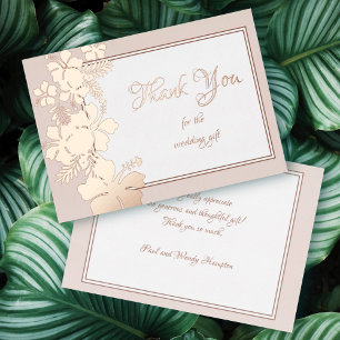 Invitation En Aluminium Hibiscus Foil Toutes les occasions Élégant Merci