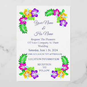 Invitation En Aluminium Hibiscus tropical de Thunder_Cove