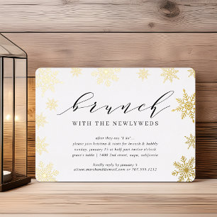 Invitation En Aluminium Hiver Snowfall Post Mariage Brunch