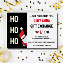 HO HO HO Fête de Noël Dirty Santa Moderne