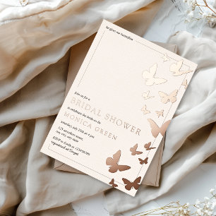 Invitation En Aluminium Il me donne des papillons Élégante Fête des mariée