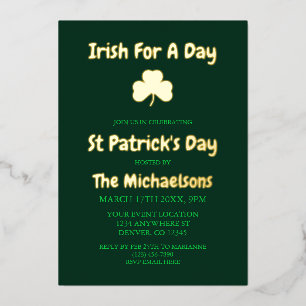 Invitation En Aluminium Irlandais pour un jour