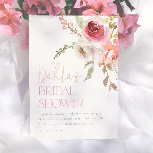 Invitation En Aluminium Jardin de fleurs à l'aquarelle Mariage moderne Sho