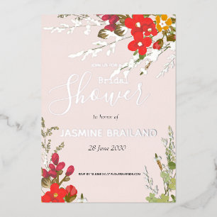 Invitation En Aluminium Jardin Floral Estival Fleurs Sauvages Enterrement