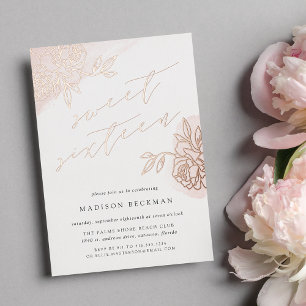 Invitation En Aluminium Jardin Secret Floral Sweet Seize Ans