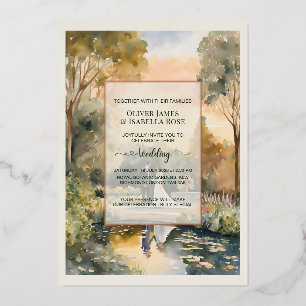 Invitation En Aluminium Jardins botaniques royaux sur mesure à l'aquarelle
