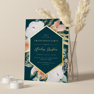 Invitation En Aluminium Jasper   Desert Floral Graduation Party