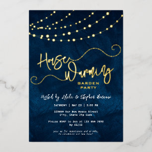 Invitation En Aluminium Jeu de lumières de script moderne Chaîne de ménage