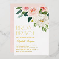 Jolies Fleurs Aquarelle Jardin Brunch de Mariage