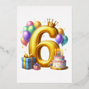 Invitation En Aluminium Joyeux 6ème Anniversaire