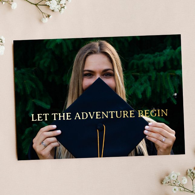 Invitation En Aluminium Laisser l'aventure commencer la fête d'adieu de gr (Créateur téléchargé)