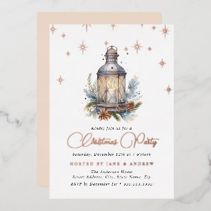 Invitation En Aluminium Lanterne scintillante festive Noël