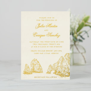 Invitation En Aluminium L'Arche Cabo San Lucas Mariage