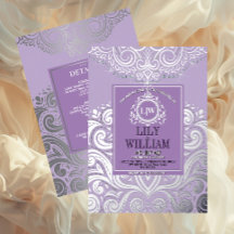 Lavender Elegant Artdeco Diamond Mariage