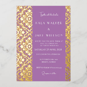Invitation En Aluminium Lavender Love Sophisticated Italian Tile (Solid)