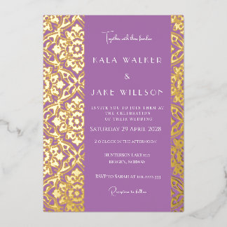 Invitation En Aluminium Lavender Love Sophisticated Italian Tile (Solid)