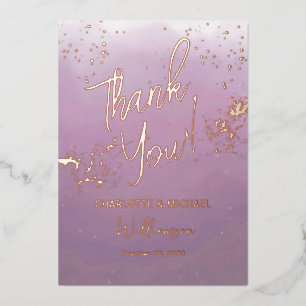 Invitation En Aluminium Lavender Modern Ombré Photo Overlay Mariage Merci