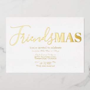 Invitation En Aluminium Les amies de l'or Noël