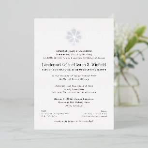 Invitation En Aluminium Lieutenant-colonel Retraite militaire