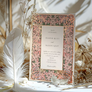 Invitation En Aluminium Lily Harmony Art nouveau Mariage