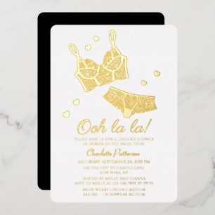 Invitation En Aluminium Lingerie Fête des mariées Panty Bachelorette