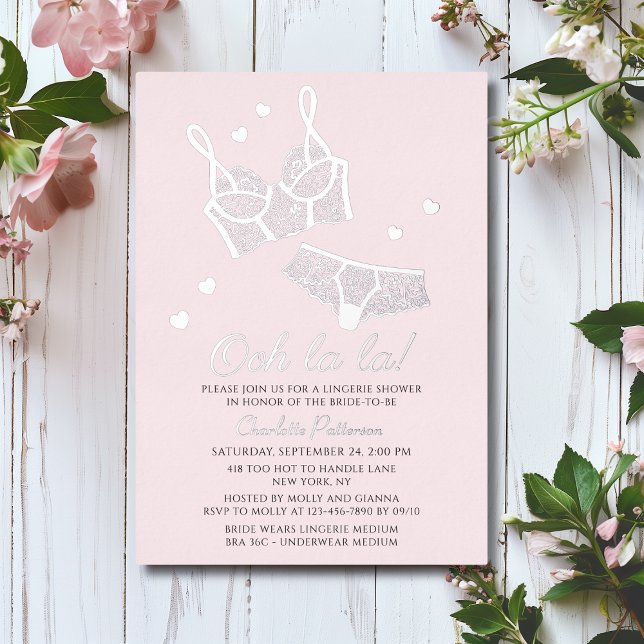 Invitation En Aluminium Lingerie Fête des mariées Panty Bachelorette (Créateur téléchargé)
