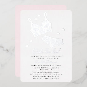 Invitation En Aluminium Lingerie Fête des mariées Panty Bachelorette