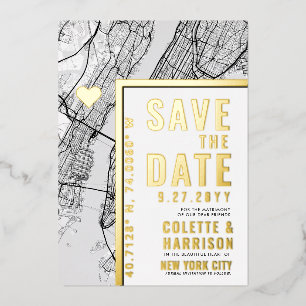 Invitation En Aluminium Localisateur d'amour de la ville de New York   Mar