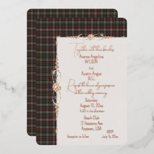 Invitation En Aluminium Lochaber Tartan Plaid