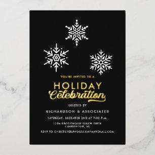 Invitation En Aluminium Logo de fête d'entreprise pour les fêtes de fin d'