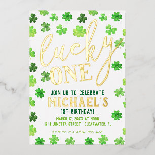 Invitation En Aluminium Lucky One St. Patrick's Day 1er anniversaire Inv