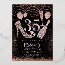 Luxe 35e anniversaire Parties scintillant Rose or 