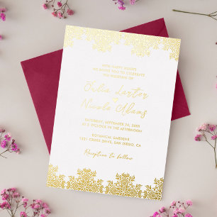 Invitation En Aluminium Luxe esthétique géométrique Mariage Mandala